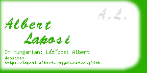 albert laposi business card